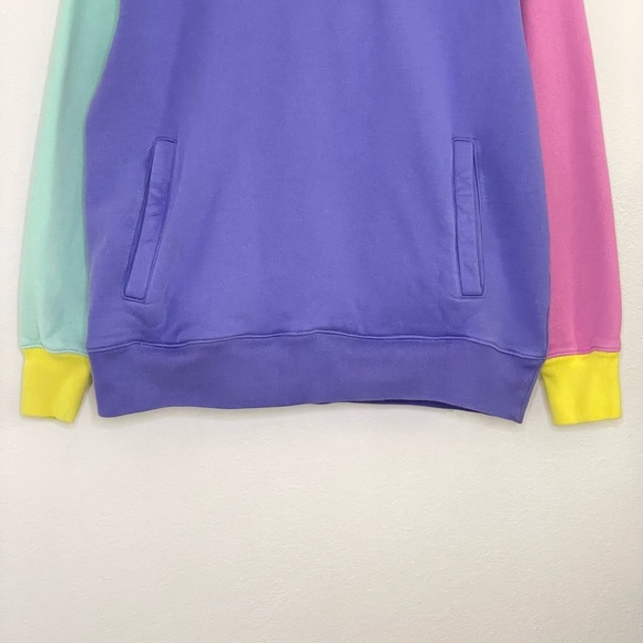 Teddy Fresh OG Colorblock Hoodie Multicolor Pullover Sweatshirt Unisex Small - Picture 4 of 15
